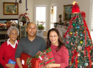 Christmas morning present-opening